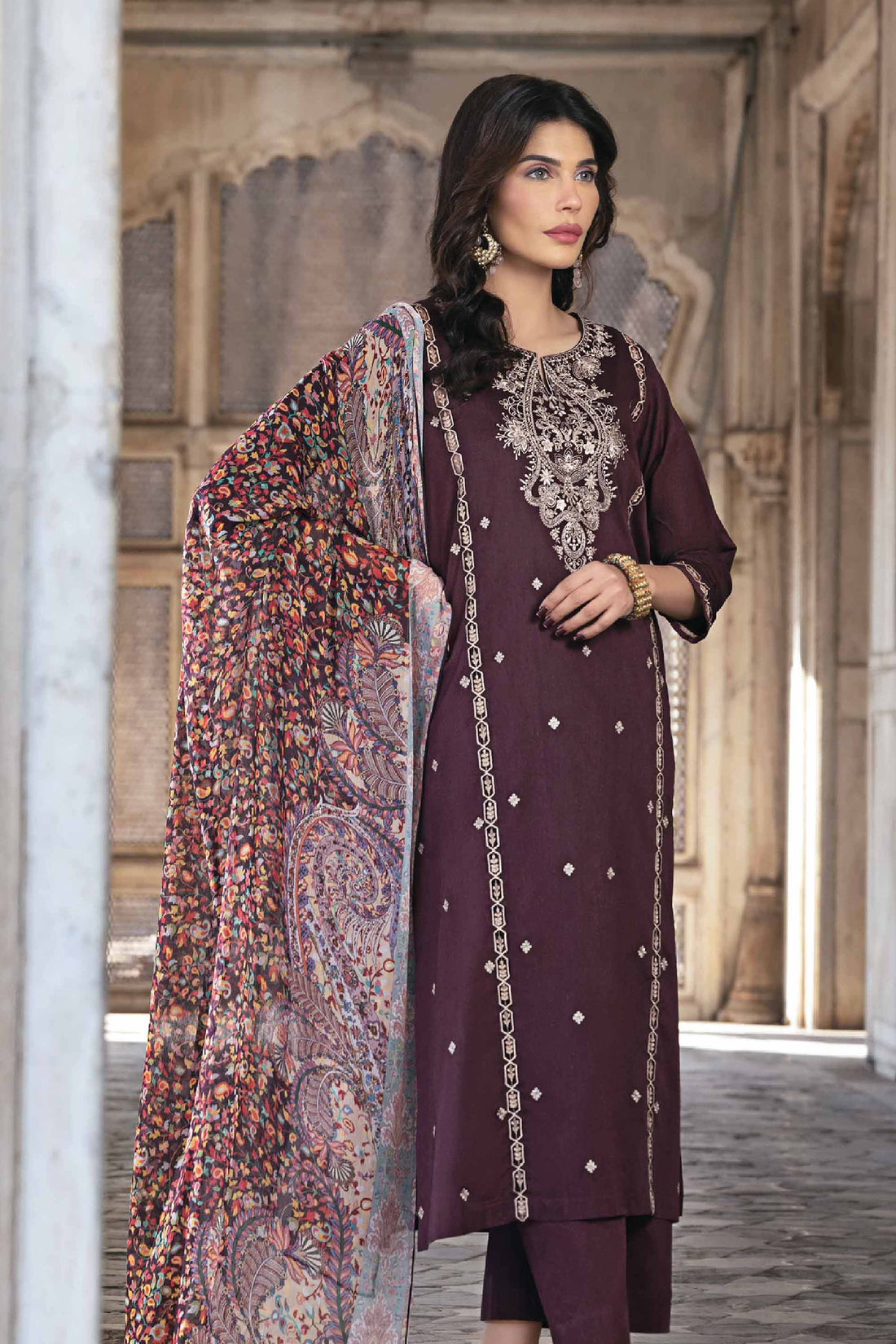 Nishat Linen | Luxury Collection 24 | KFS24-12 - Khanumjan  Pakistani Clothes and Designer Dresses in UK, USA 