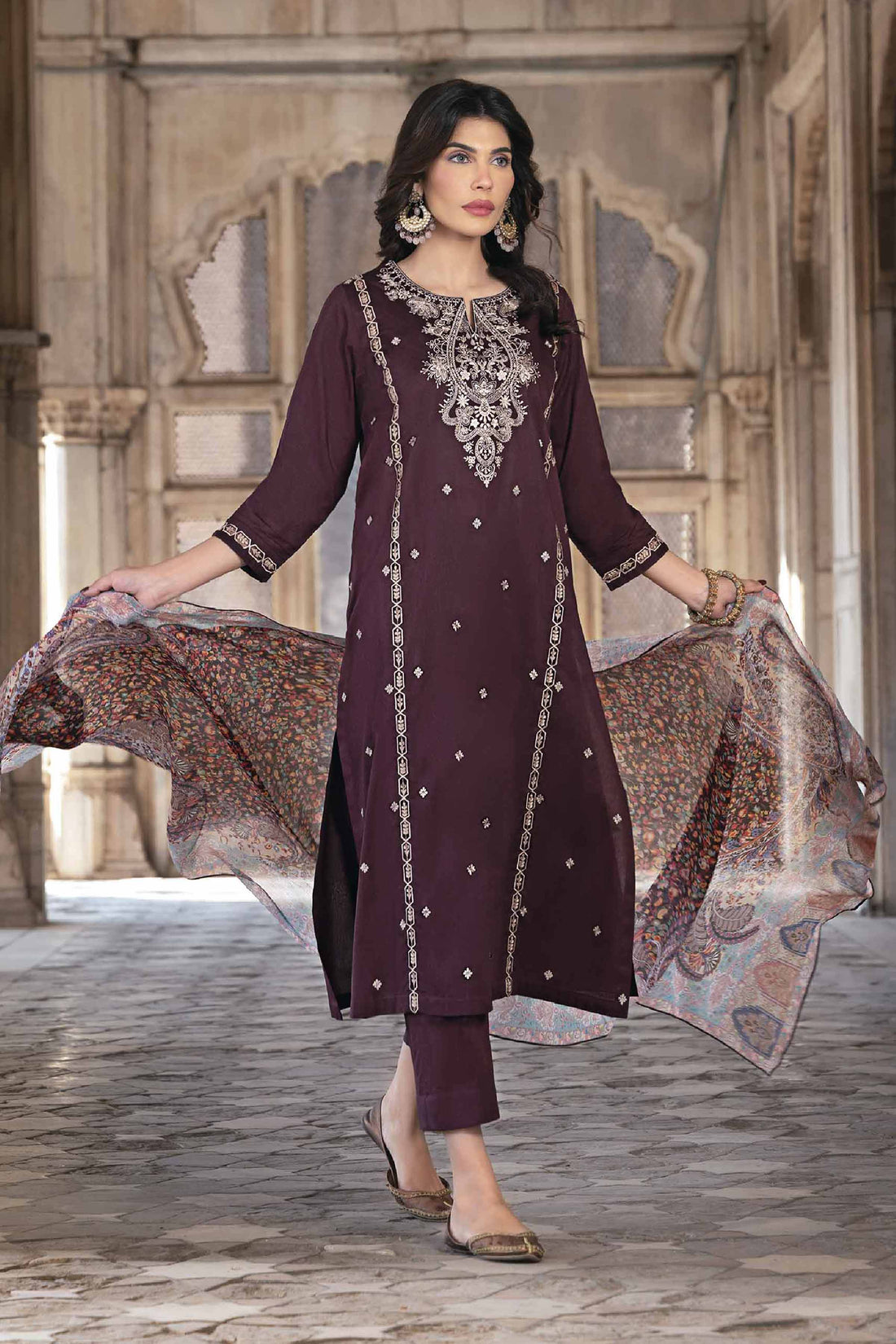 Nishat Linen | Luxury Collection 24 | KFS24-12 - Khanumjan  Pakistani Clothes and Designer Dresses in UK, USA 