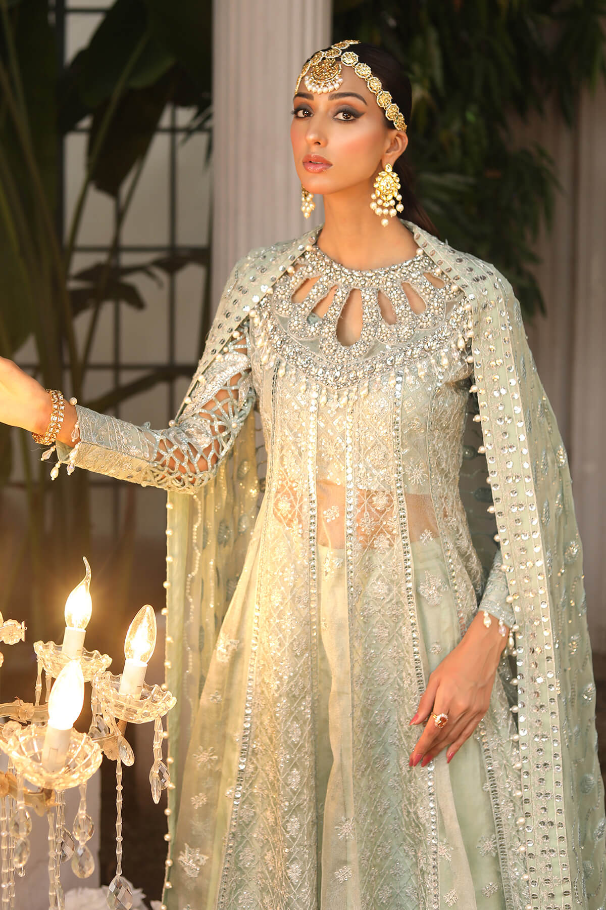 Raeesa Premium | Wajadan Wedding Formals | WD-2 Pea Green - Khanumjan  Pakistani Clothes and Designer Dresses in UK, USA 