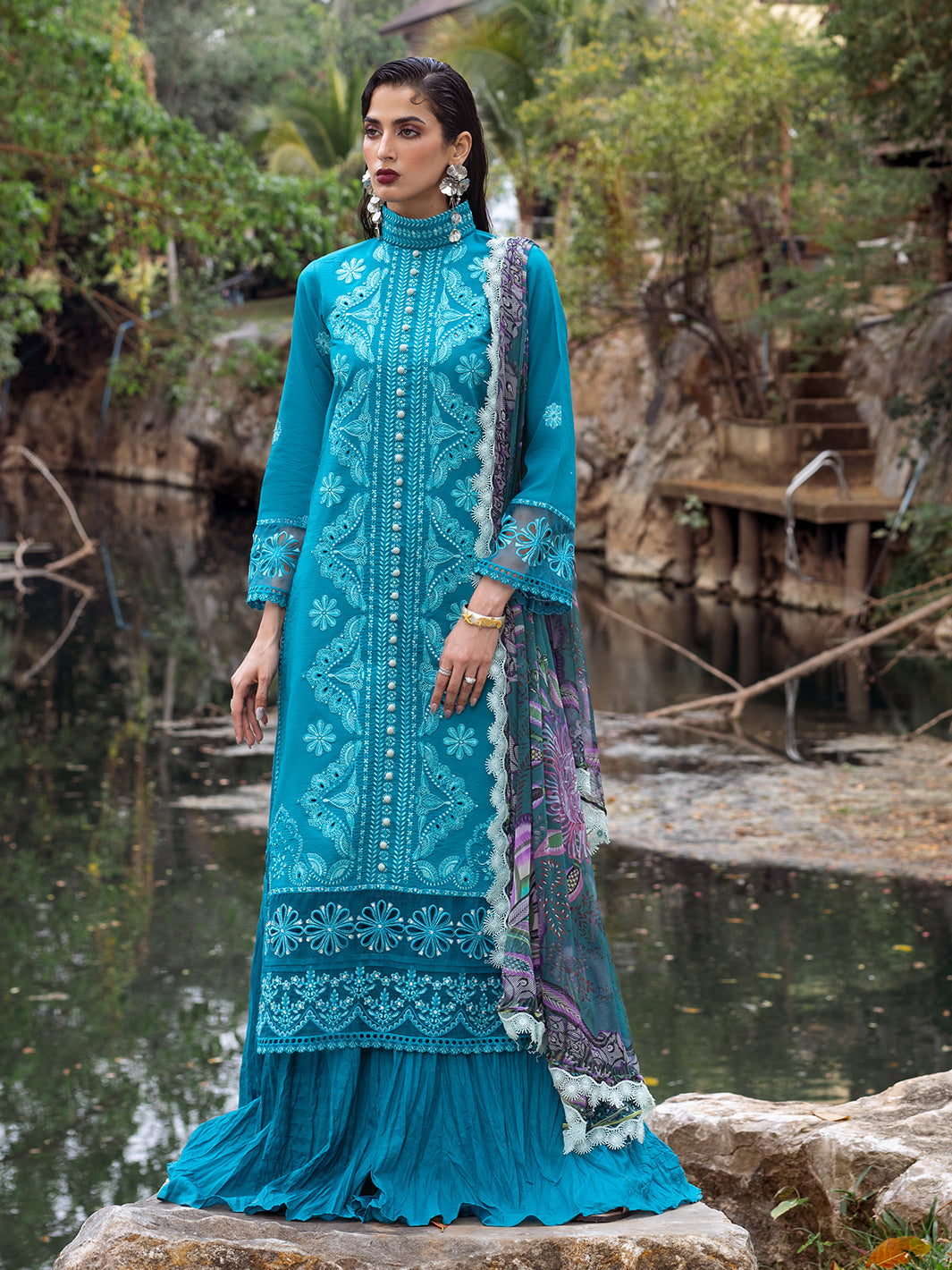 Roheenaz | Dahlia Embroidered Lawn 24 | Delphinium - Khanumjan  Pakistani Clothes and Designer Dresses in UK, USA 