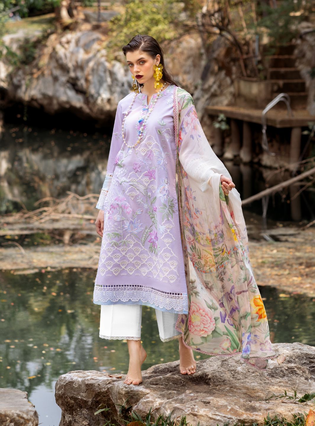 Roheenaz | Dahlia Embroidered Lawn 24 | Iris - Khanumjan  Pakistani Clothes and Designer Dresses in UK, USA 