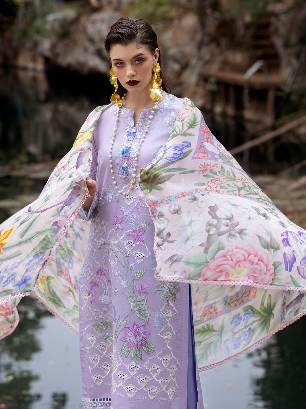 Roheenaz | Dahlia Embroidered Lawn 24 | Iris - Khanumjan  Pakistani Clothes and Designer Dresses in UK, USA 