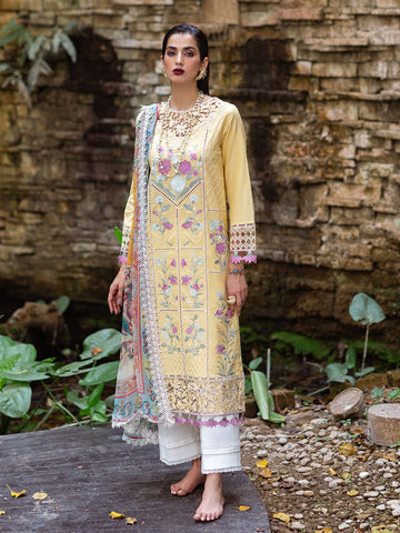 Roheenaz | Dahlia Embroidered Lawn 24 | Daffodil - Khanumjan  Pakistani Clothes and Designer Dresses in UK, USA 