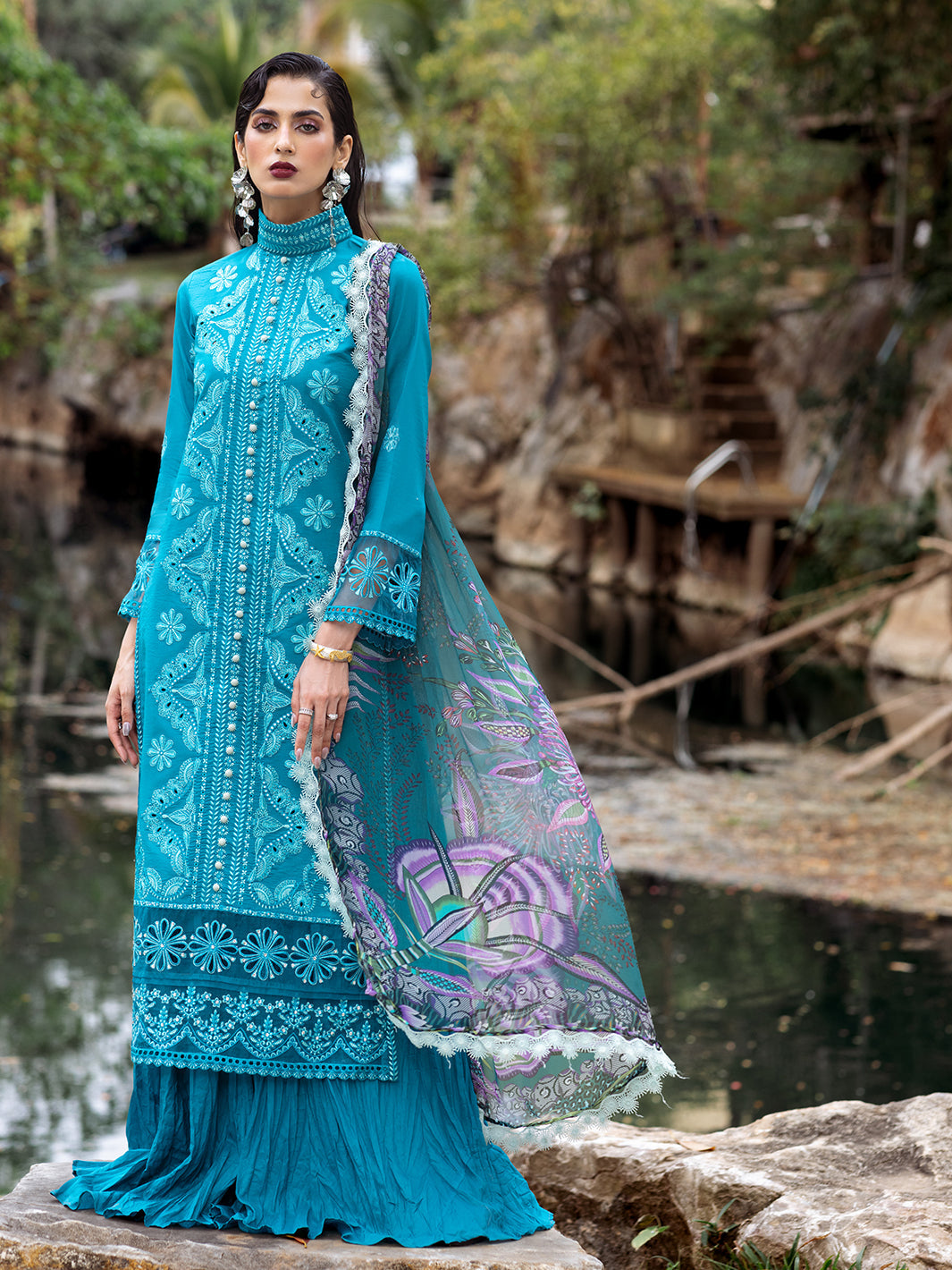 Roheenaz | Dahlia Embroidered Lawn 24 | Delphinium - Khanumjan  Pakistani Clothes and Designer Dresses in UK, USA 