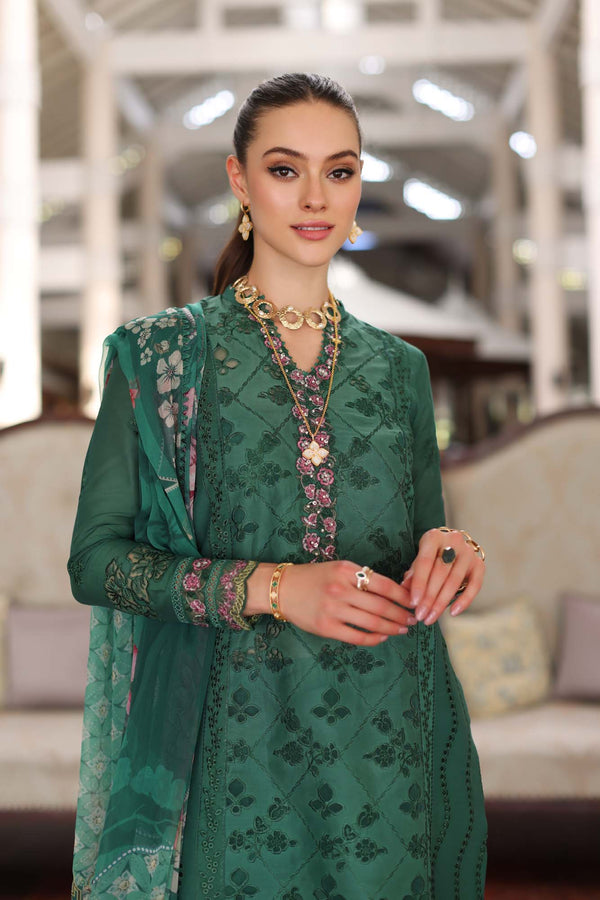 Noor by Saadia Asad | Luxury Chikankari Lawn’24 | D4-A Green Laser - Khanumjan  Pakistani Clothes and Designer Dresses in UK, USA 