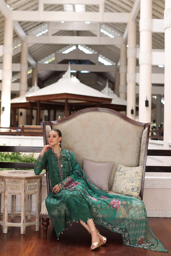 Noor by Saadia Asad | Luxury Chikankari Lawn’24 | D4-A Green Laser - Khanumjan  Pakistani Clothes and Designer Dresses in UK, USA 