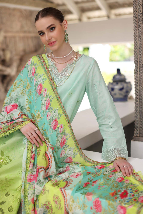 Noor by Saadia Asad | Luxury Chikankari Lawn’24 | D5-A Aqua Ombre - Khanumjan  Pakistani Clothes and Designer Dresses in UK, USA 