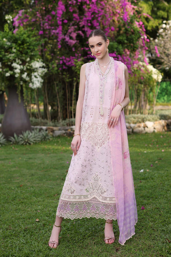 Noor by Saadia Asad | Luxury Chikankari Lawn’24 | D11-A Pink Schifli - Khanumjan  Pakistani Clothes and Designer Dresses in UK, USA 