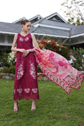 Noor by Saadia Asad | Luxury Chikankari Lawn’24 | D10-A FUCHIA - Khanumjan  Pakistani Clothes and Designer Dresses in UK, USA 