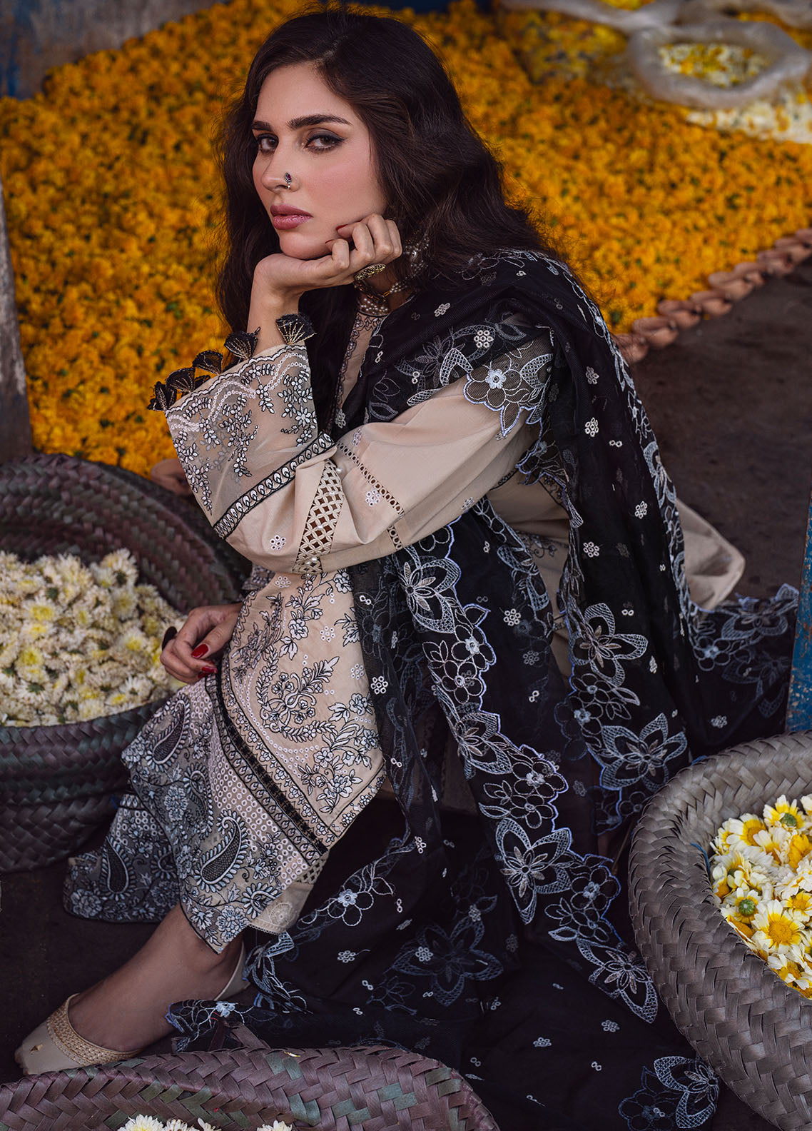 Sahane | Sahakari Chikankari Lawn Edit 24 | Ghazal - Khanumjan  Pakistani Clothes and Designer Dresses in UK, USA 