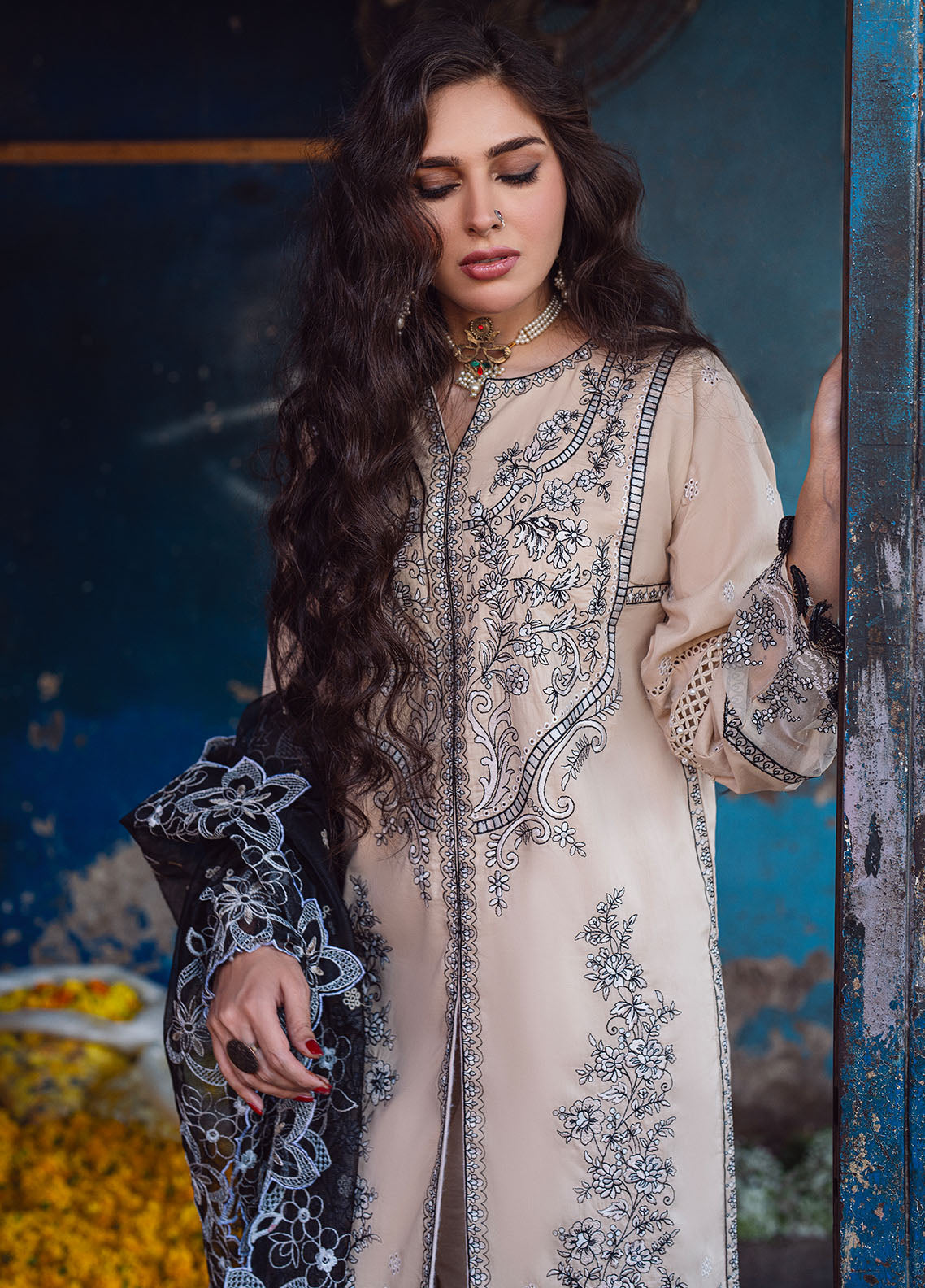 Sahane | Sahakari Chikankari Lawn Edit 24 | Ghazal - Khanumjan  Pakistani Clothes and Designer Dresses in UK, USA 