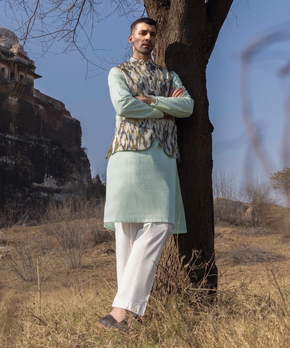 Pakistani Menswear | Sapphire | EMBROIDERED WAISTCOAT - Khanumjan  Pakistani Clothes and Designer Dresses in UK, USA 
