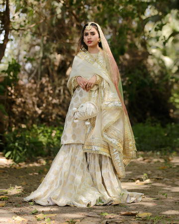 Zar | Gharara Formals | White