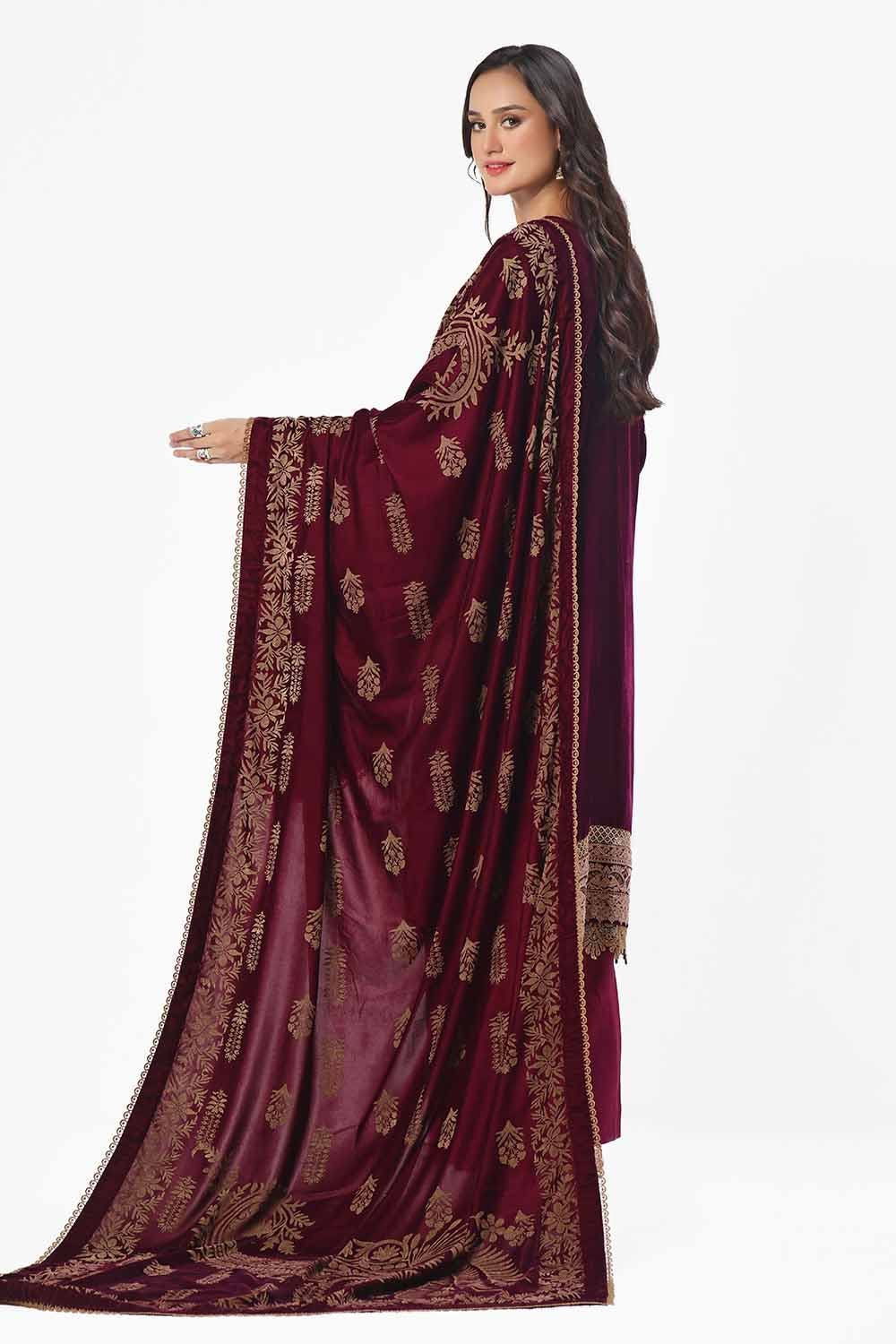 Gul Ahmed | Winter Collection 24 | Velvet Dupatta WV-42003