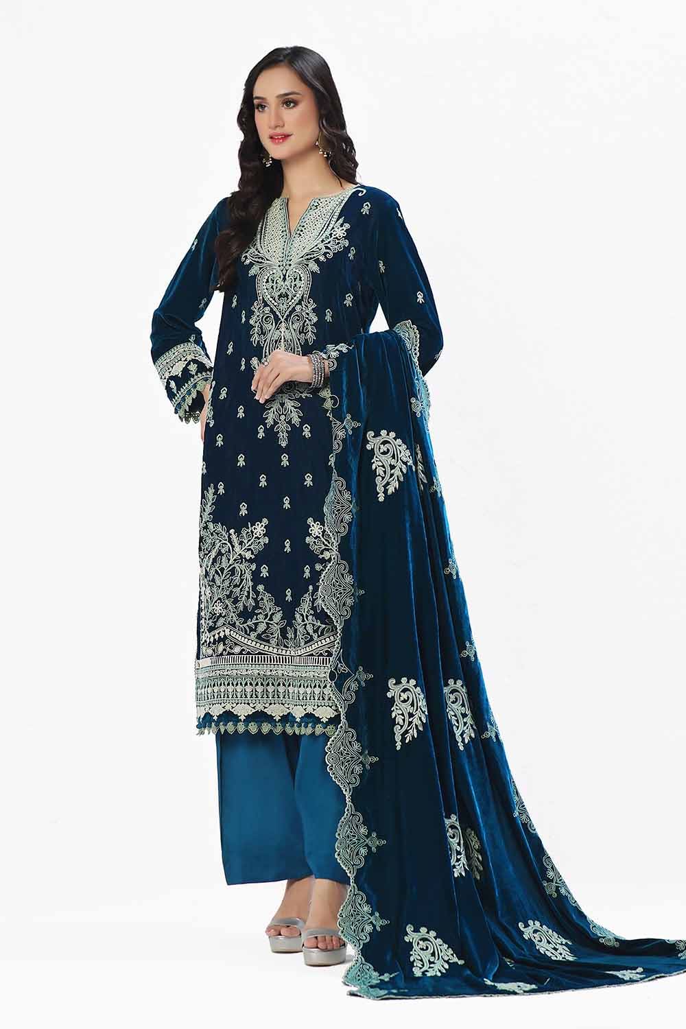 Gul Ahmed | Winter Collection 24 | Velvet Dupatta WV-42004