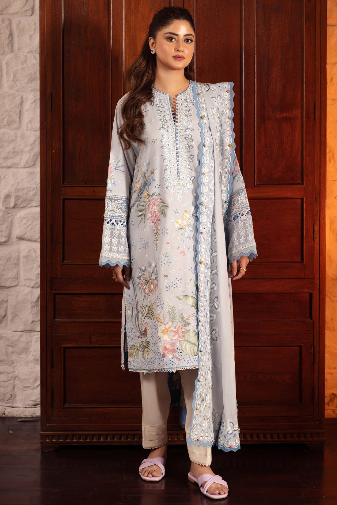 Zaha | Lawn 24 | ELA (ZL24-01 B) - Khanumjan  Pakistani Clothes and Designer Dresses in UK, USA 