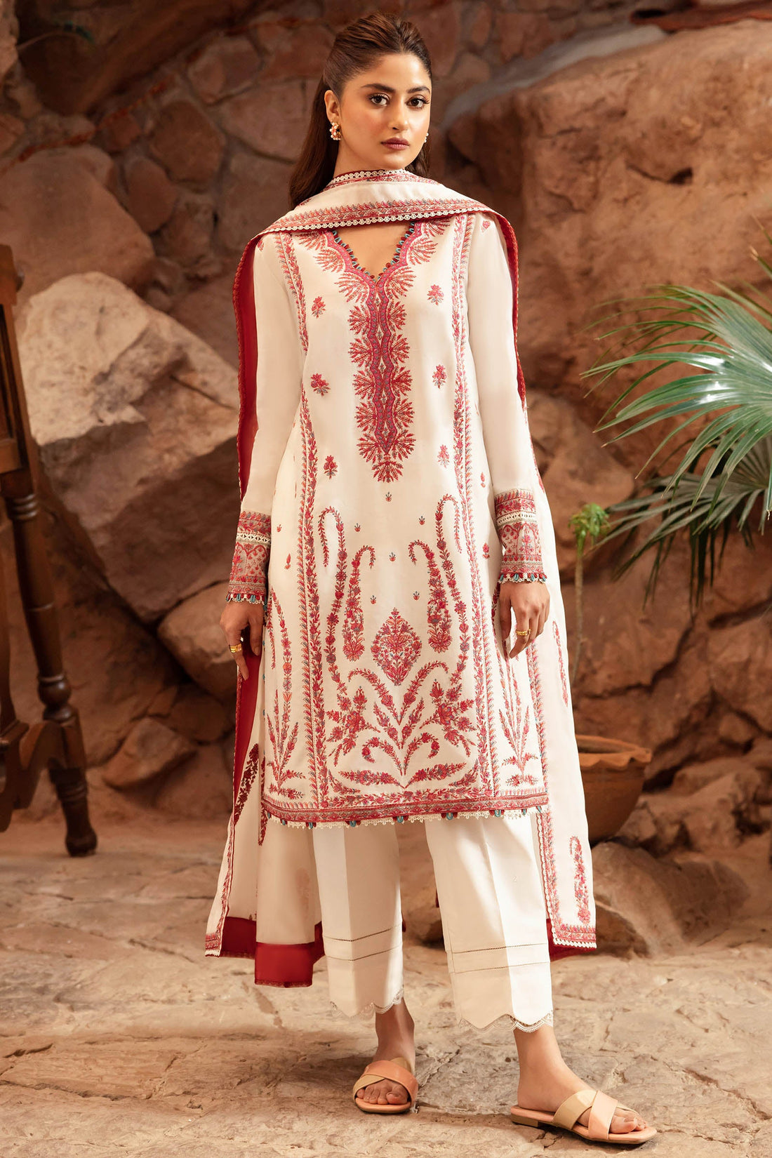 Zaha | Lawn 24 | ELANIA (ZL24-09 A) - Khanumjan  Pakistani Clothes and Designer Dresses in UK, USA 