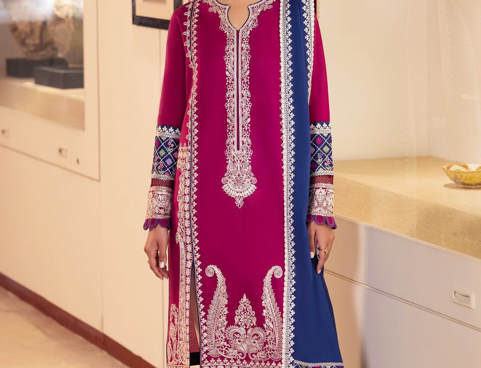 Zaha | Lawn 24 | FERYA (ZL24-06 B) - Khanumjan  Pakistani Clothes and Designer Dresses in UK, USA 
