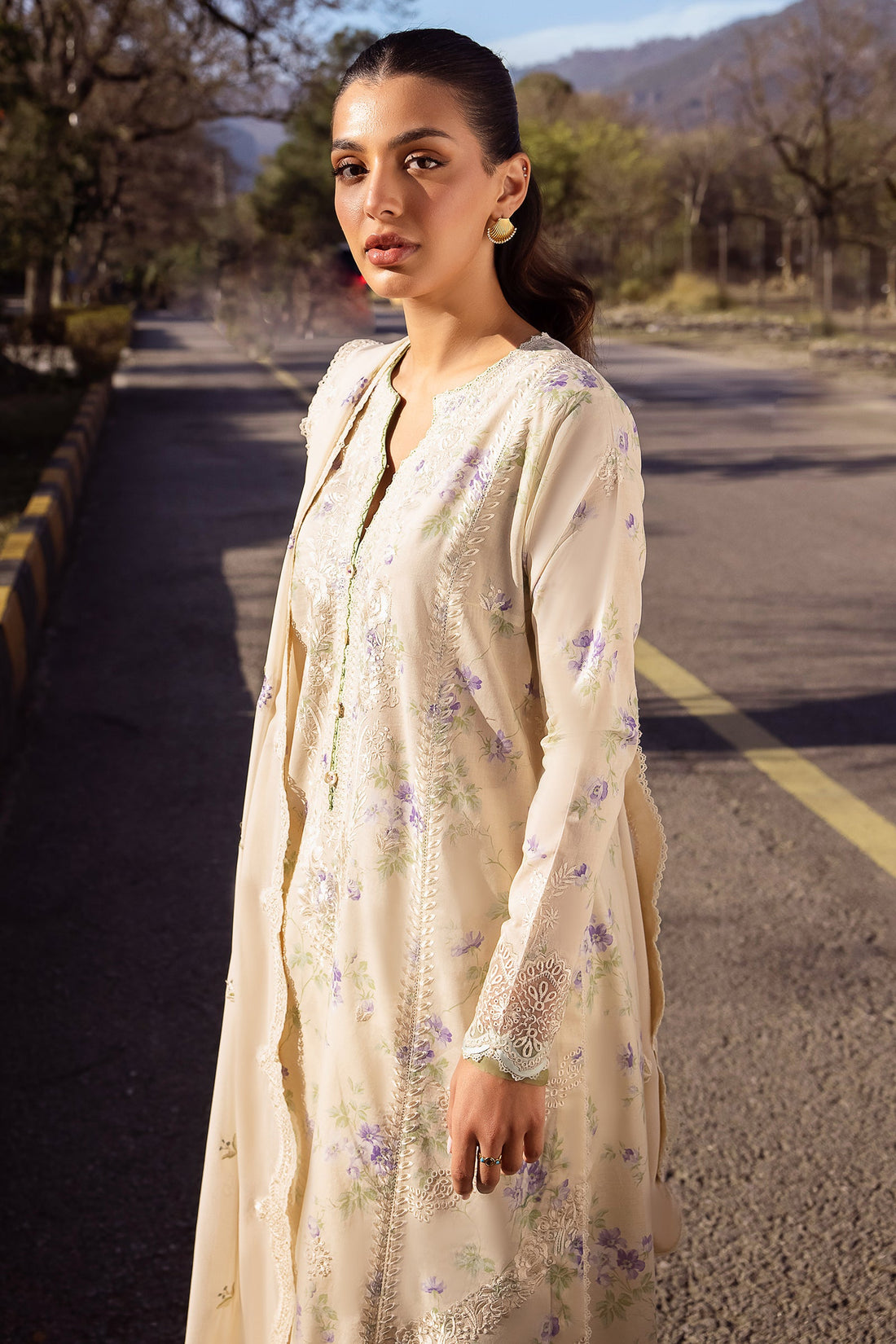 Zaha | Lawn 24 | ASEMA (ZL24-04 B) - Khanumjan  Pakistani Clothes and Designer Dresses in UK, USA 