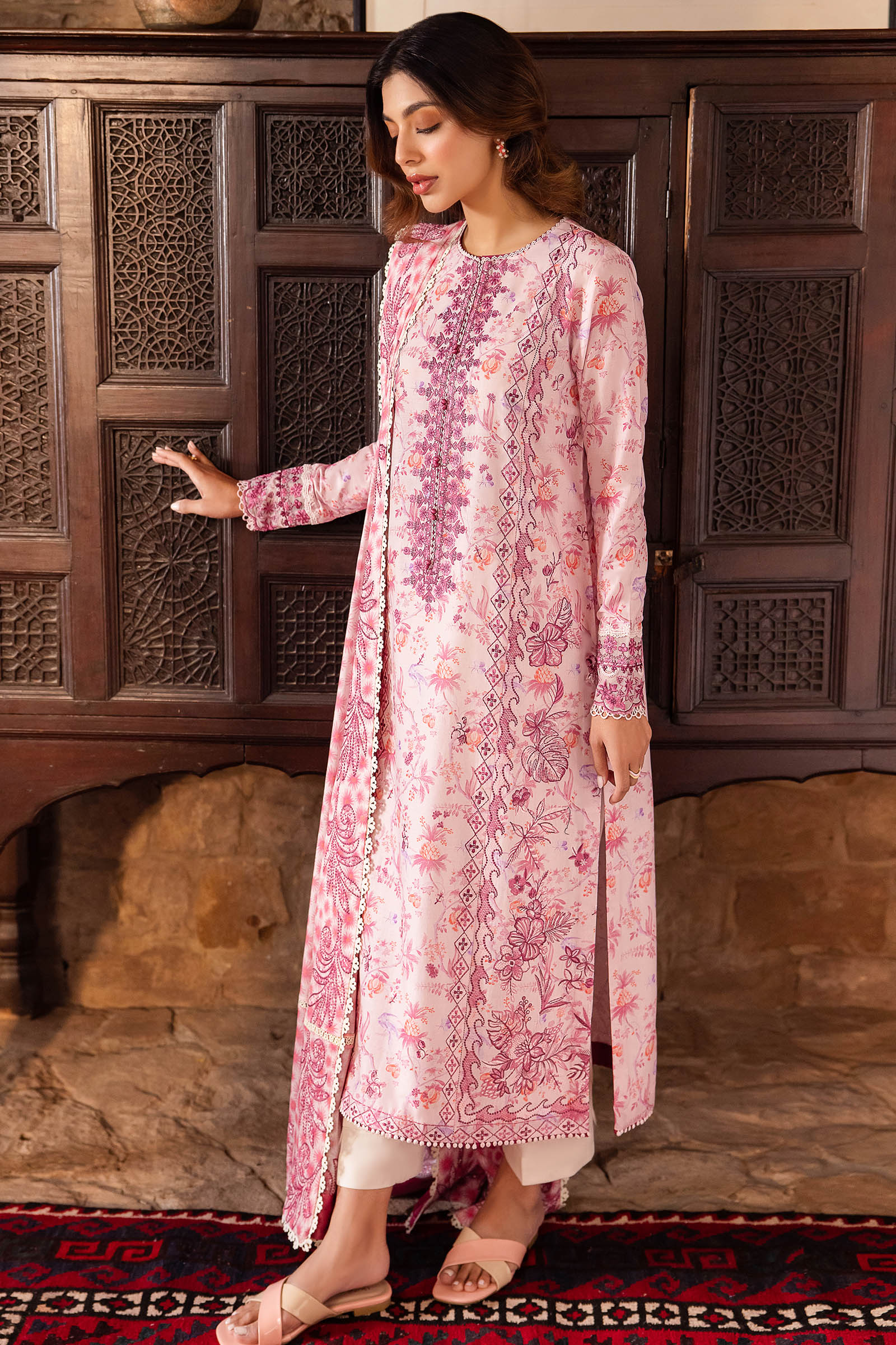 Zaha | Lawn 24 | SENA (ZL24-10 B) - Khanumjan  Pakistani Clothes and Designer Dresses in UK, USA 