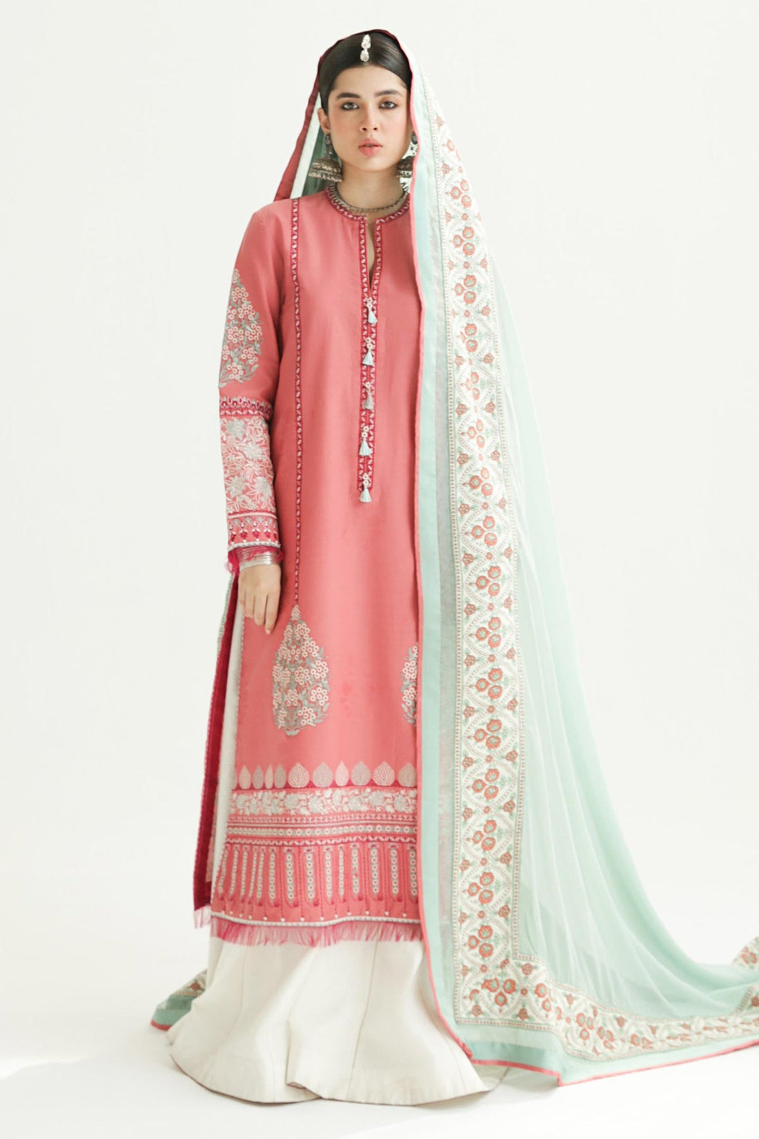 Zara Shahjahan | Luxury Lawn 24 | SANDAL-10B - Khanumjan  Pakistani Clothes and Designer Dresses in UK, USA 